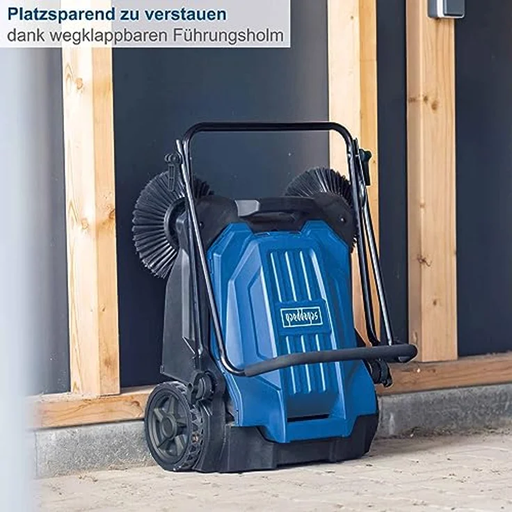 Scheppach Handkehrmaschine »S800«, 650 mm Kehrbreite, 3-Bürsten-Kehrsystem, 20 Liter Kehrbehälter, schwarz – Bild 4