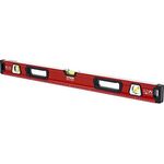 STIER Premium Wasserwaage, mit Magnet und drei Libellen, 800 mm, 0,5 mm/m, vertikal und horizontal messen, Spiegel-Lotlibelle, präzise Messung, Aluminiumlegierung, doppelt gefräste Oberfläche