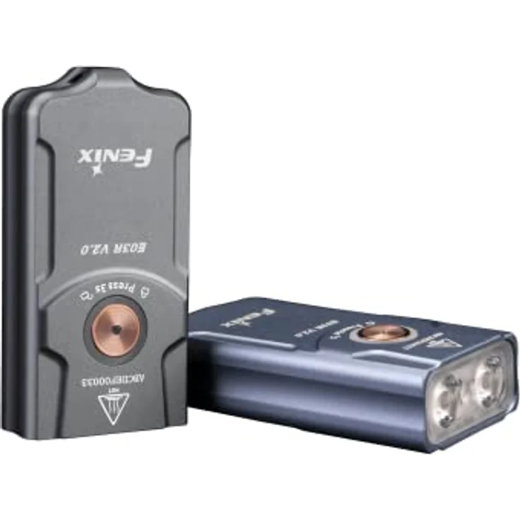 fenix E03R v2.0 Schlüsselanhänger, wiederaufladbar, 500 Lumen, Hellgrau – Bild 1