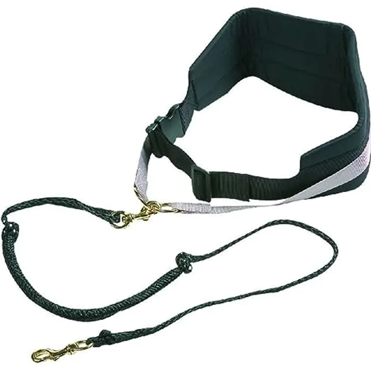 Flamingo JOGGINGLEINE + HÜFTGURT CANICROSS SCHWARZ Leine 125CM/GURT 80-125CM aus Nylon