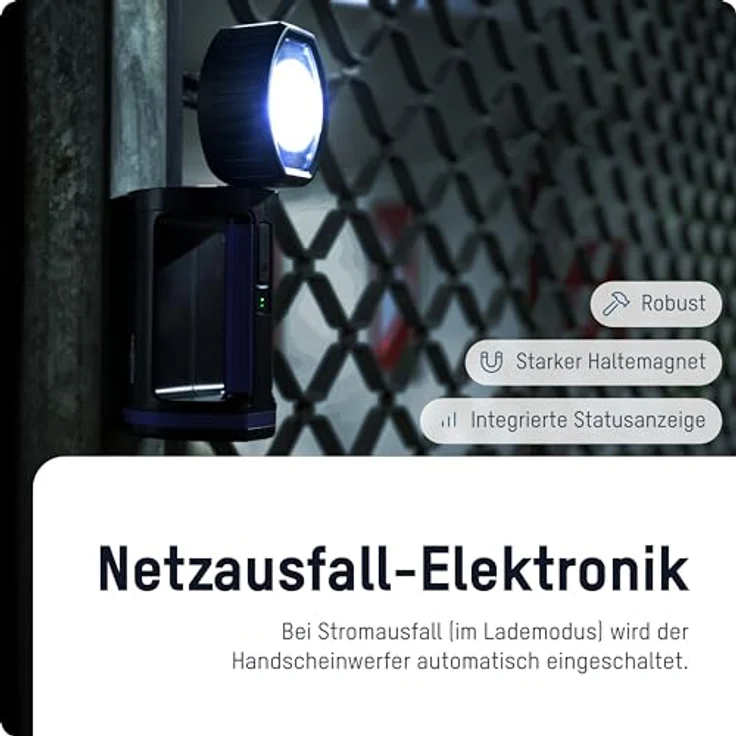 ANSMANN Akku LED Handscheinwerfer Aufladbar - mit 3 Modi 100%, 30%, Blinken – Bild 5