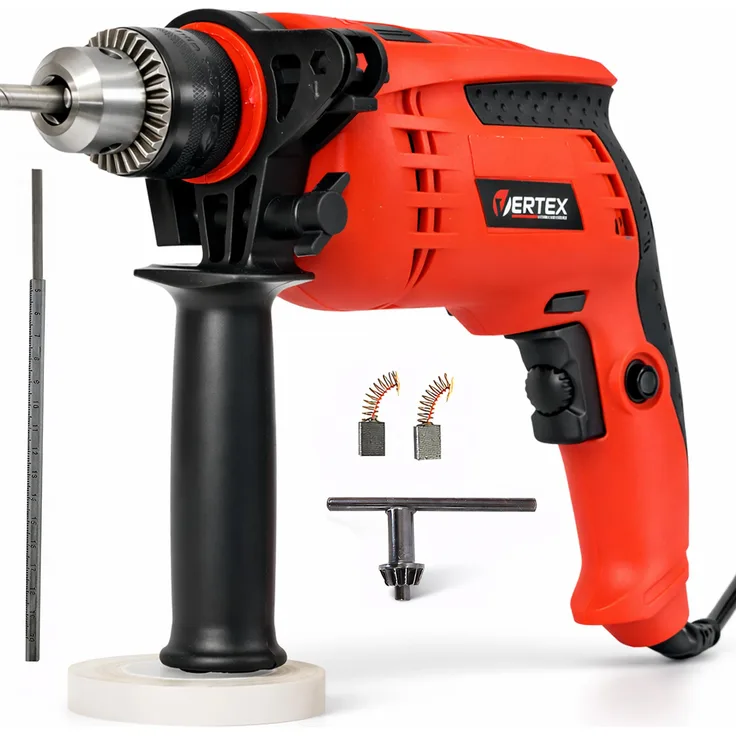 Vertex Schlagbohrmaschine 710W, mit Tiefenanschlag, für Metall, Beton und Holz