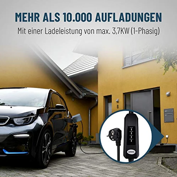 ABSINA Elektroauto Ladekabel 3,7KW T2  6m Typ2 Schutzkontakt – Bild 4