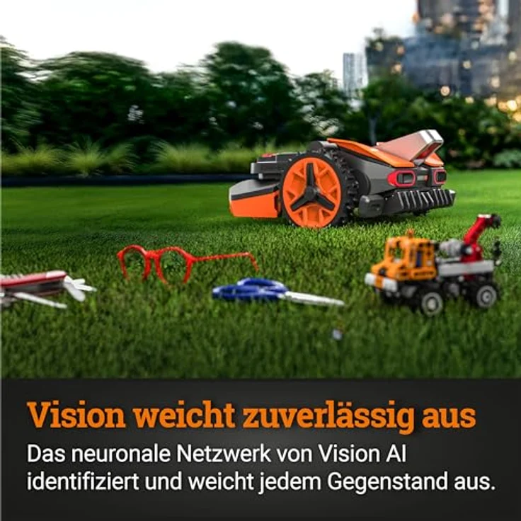 WORX Landroid Vision S250 Mähroboter WR202E, AI Rasenmäher ohne Begrenzungskabel, WLAN & Bluetooth, aktive Hindernisvermeidung, für Gärten bis 250 m² – Bild 3