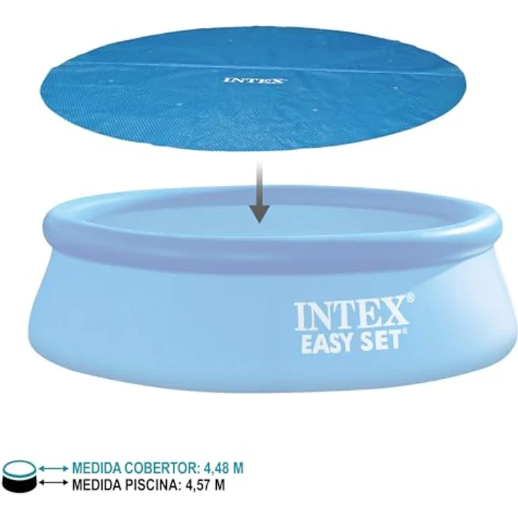 Intex Solarabdeckplane für Easy Frame Pool, isolierend, blau, Ø 457 cm – Bild 5