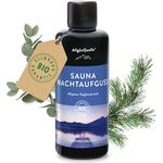 AllgäuQuelle® Saunaaufguss Nachtaufguss mit 100% Bio Ölen, Alpenzirbe und Eukalyptus, 100ml im Bio-Energie-Glas