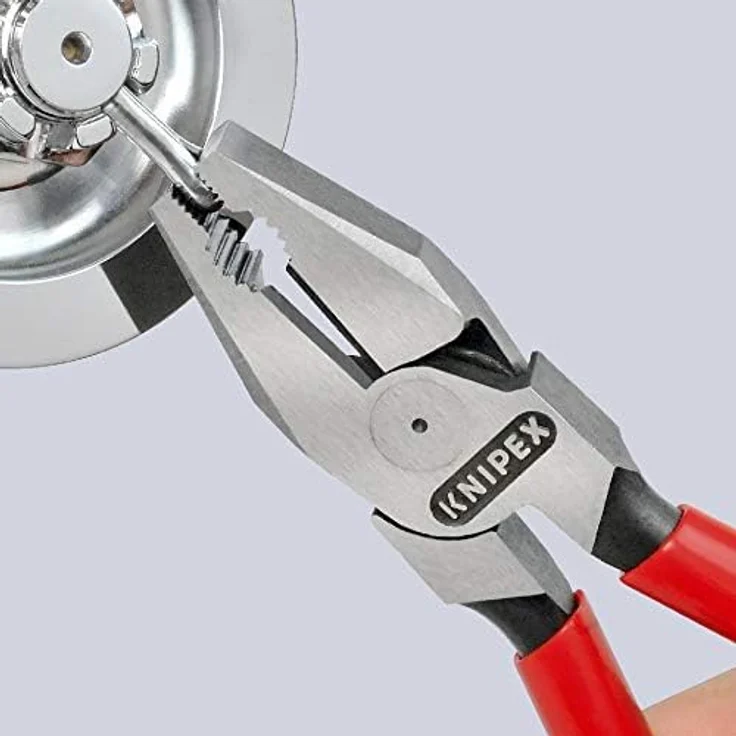 KNIPEX 02 01 200 Kraft-Kombizange mit Kunststoff überzogen schwarz atramentiert 200 mm – Bild 4
