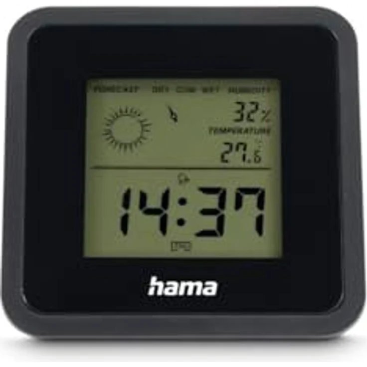 Hama Borneo, Thermometer und Hygrometer für Innen, schwarz – Bild 1