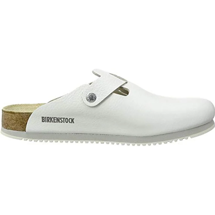 Birkenstock Clog Boston Super Grip, Sicherheitssandale aus Naturleder, weiß, anatomisches Kork-Latex-Fußbett, rutschhemmende Gummisohle, Größe 37 – Bild 6