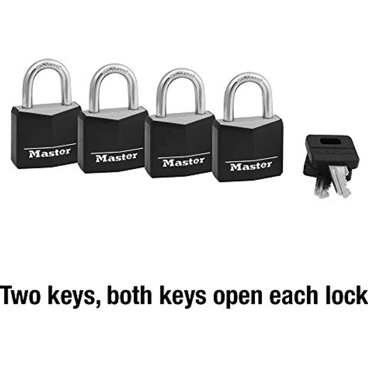 Master Lock 131q 1–3/40,6 cm breit wetterfest massivem Korpus Vorhängeschloss; 4 Pack – Bild 4