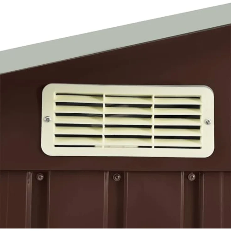 vidaXL Gartenhaus Gartenhaus mit Regal Braun 205x130x183 cm Eisen – Bild 6