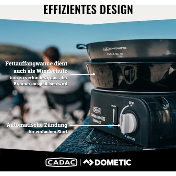 Cadac Safari Chef 30 Compact Gasgrill leichtgewichtiger Campinggrill ø 30 cm 6525L1-10-UN – Bild 5