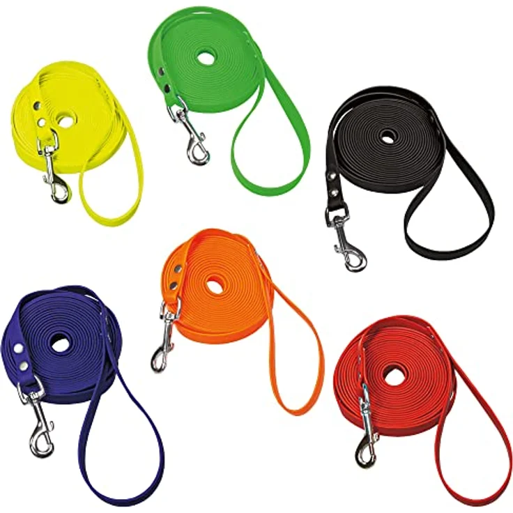 Schecker orange Biothane® Schleppleine mit Handschlaufe, 10 m / 19 mm extrem widerstandsfähig, witterungsbeständig und reißfest – Bild 3