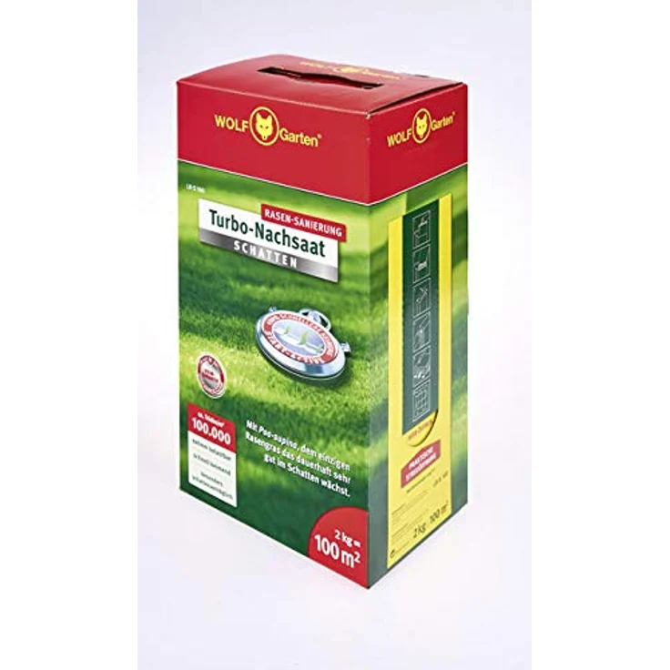 WOLF-Garten Turbo-Nachsaat Schatten Rasen 2 kg für 100m² LR-S100 – Bild 3