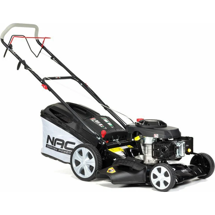 NAC LS50-196-HS-NG, Benzin-Rasenmäher mit 51 cm Schnittbreite, 7-stufiger Schnitthöhenverstellung, 60-Liter-Behälter
