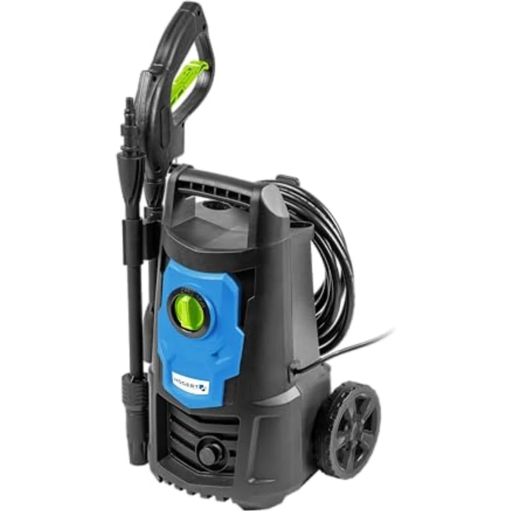 HÖGERT Technik Hochdruckreiniger 1500 W, 120 bar, Aluminium-Pumpengehäuse, IPX5 wasserdicht, 420 l/h, Zubehör inklusive, schwarz – Bild 1