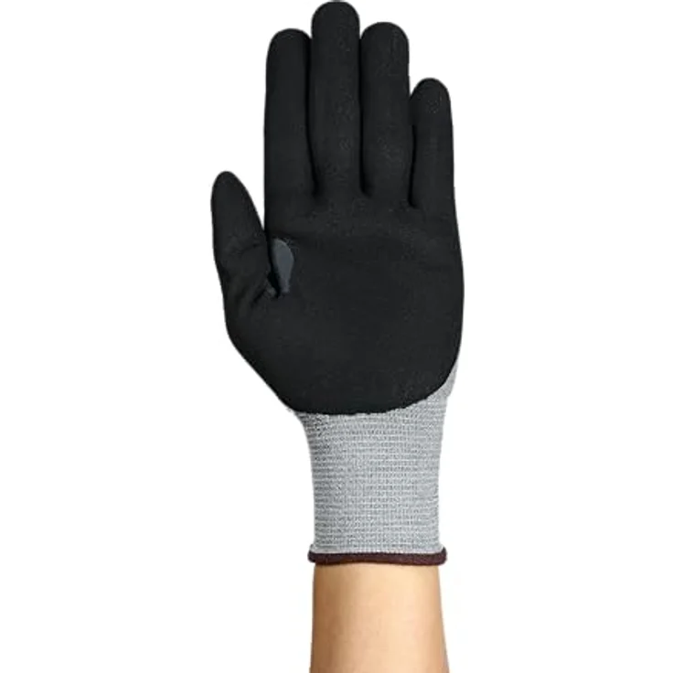 Ansell HyFlex 11-571 Schnittschutz-Handschuhe, Atmungsaktive Nitril-beschichtung, Höchste Weiterreißfestigkeit, Grau, Größe L (12 Paar) – Bild 3