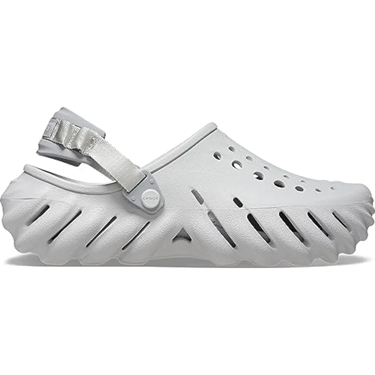 Crocs Echo Clog, Sicherheitssandalen in hellgrau, Größe M10W12, runde Kappe, Schlupfverschluss – Bild 5