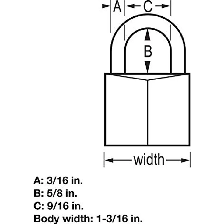 Master Lock 131q 1–3/40,6 cm breit wetterfest massivem Korpus Vorhängeschloss; 4 Pack – Bild 5