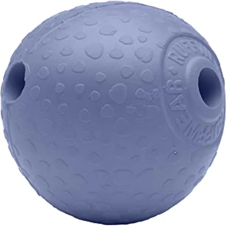 RUFFWEAR Huckama Hundespielzeug, Interaktives Pfeifen-Wurf-/Fang-/Apportierspiel aus Naturkautschuk, hüpfender eiförmiger Ball für drinnen und draußen, Langeweilebrecher, Heliotrope Purple – Bild 2