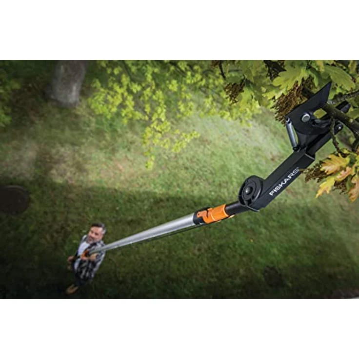 Fiskars QuikFit Amboss-Baumschere für trockenes und hartes Holz bis Durchmesser 3,2 cm, Gerätekopf, Stahl-Kunststoff, Schwarz-Orange, 1001410 – Bild 3