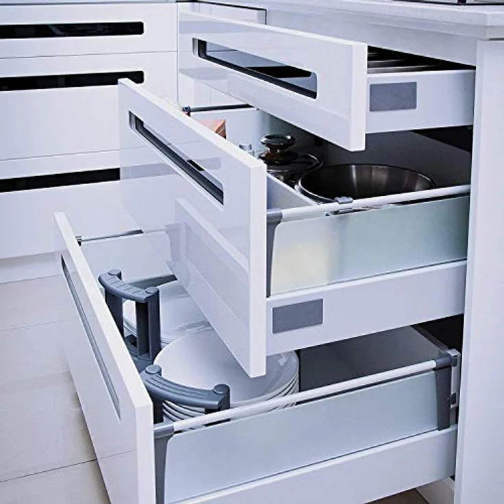 SOTECH Modern Box Schubladensystem, Zargenhöhe 199 mm, Nennlänge 500 mm, Soft Close, Grau – Bild 2