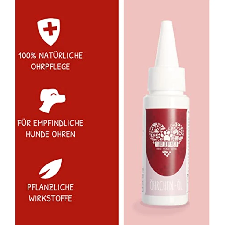 TIERLIEBHABER – Öhrchen Öl zur Reinigung & Pflege von sensiblen Hundeohren – Ohrenpflege für Hunde mit natürlichen Inhaltsstoffen – Ohrreiniger entfernt Schmutz und Ohrenschmalz (50 ml) – Bild 2