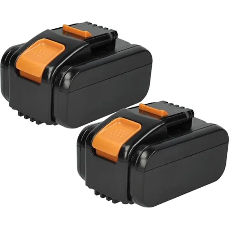 EXTENSILO 2X Akku für Worx WX166.4, 6000 mAh, 20 Volt Li-Ion, leistungsstarker Werkzeugakku