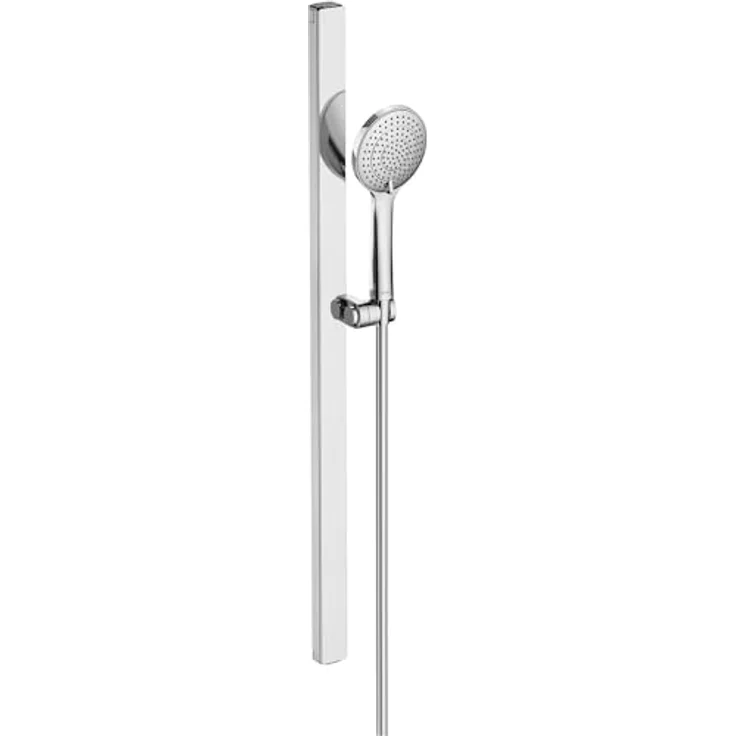 Duravit Brauseset 800, Duschbrause mit 3 Strahlarten, Chrom Hochglanz, höhenverstellbar, sparsam im Wasserverbrauch – Bild 2