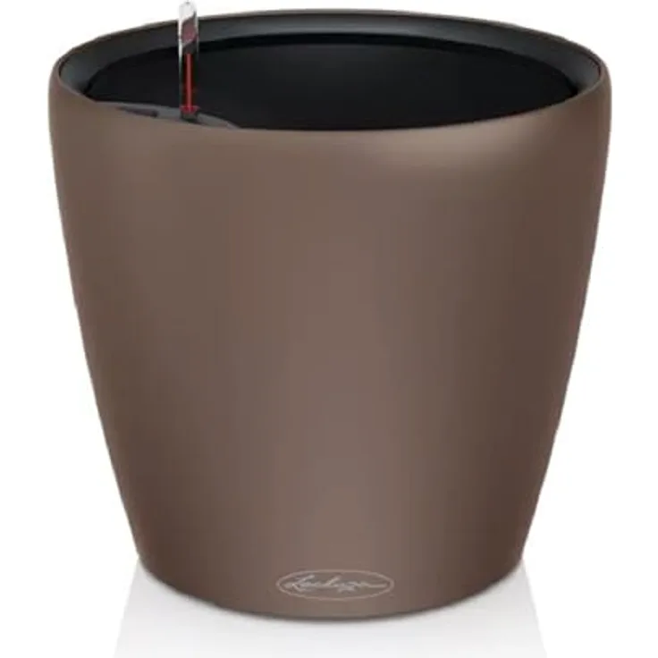 LECHUZA Classico Color LS Muskat, Pflanzgefäß mit Bewässerungssystem, Ø 43 × 39 cm, 28 l Pflanzvolumen, 6 l Wasserspeicher