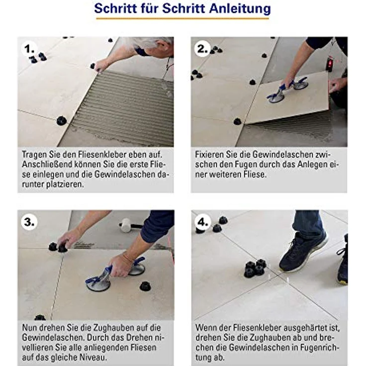 Nivelliersystem Basis-Gewindelaschen, 2mm, 100 St., Art.-Nr. 12467 – Bild 4