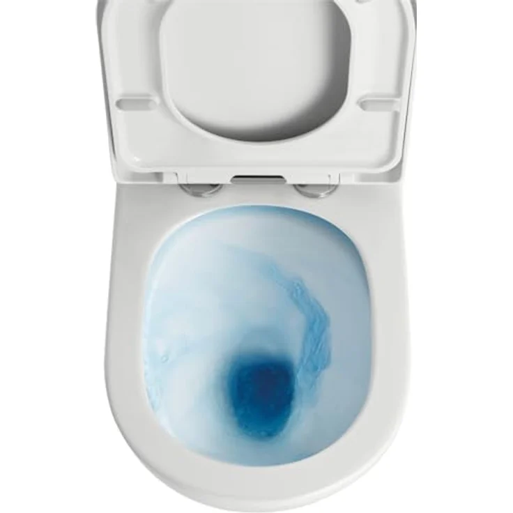 Primaster Wand WC Kea, spülrandloser Tiefspüler in Weiß, inklusive WC-Sitz mit Wasserwirbel-Technologie – Bild 3