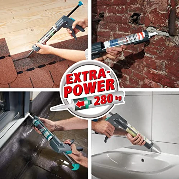 wolfcraft 1 MG 600 PRO meschanische Kartuschenpresse 4356000 | Kartuschenpistole in Profi-Ausführung mit besonders hohem Anpressdruck | Für 310 ml Kartuschen geeignet – Bild 2