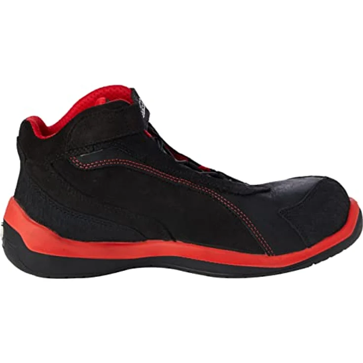 SPARCO Teamwork Sicherheitsschuhe Racing Evo S3, Rot und Schwarz, aus Leder und Wildleder, Größe 39, mit atmungsaktivem Mesh-Gewebe – Bild 10