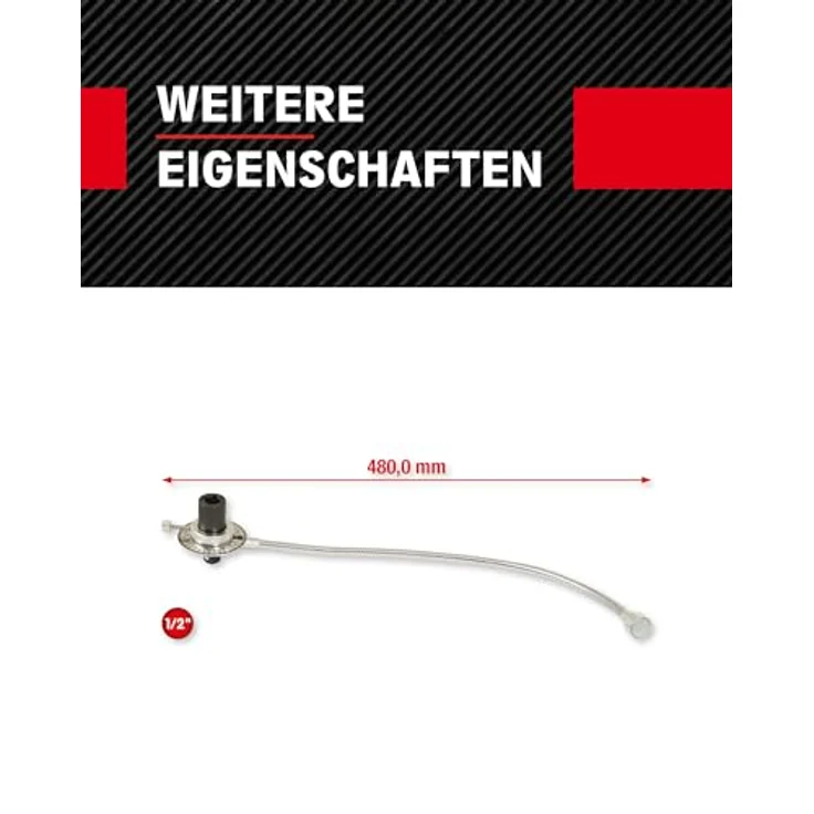 KS Tools 1/2" Drehmomentschlüssel mit Drehwinkelmessscheibe und Magnetarm, flexibler Arm von 0°-360° – Bild 4
