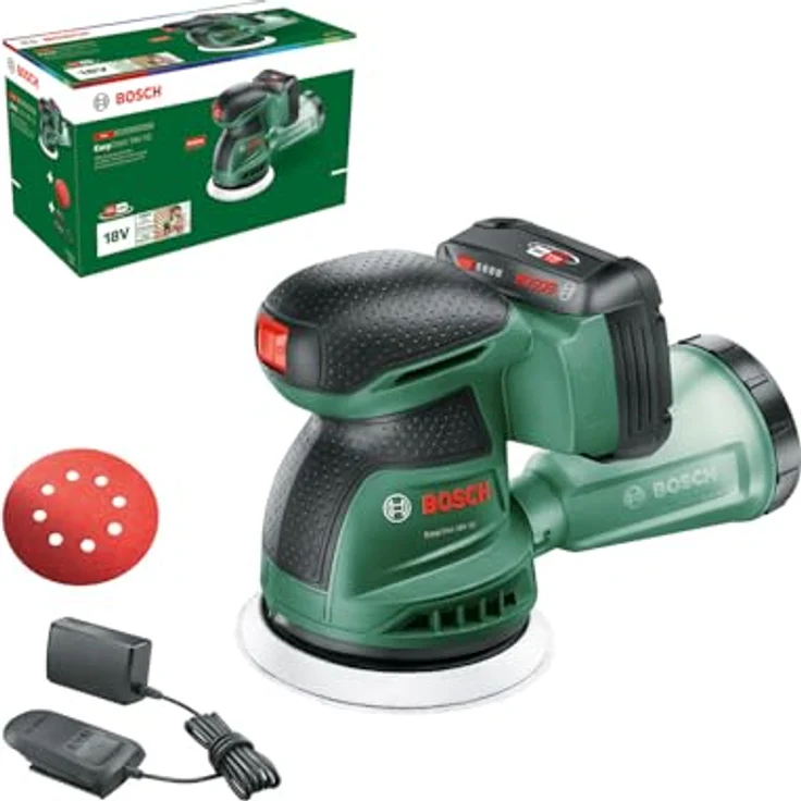 Bosch Home and Garden EasyOrbit 18V-10, Akku-Exzenterschleifer mit Mikrofilter-Staubbox und Syneon Technology – Bild 1
