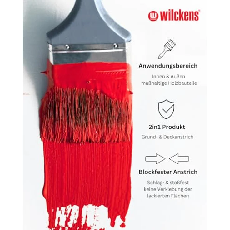 Wilckens Fenster & Türenlack 2in1, Weiß, seidenmatt 0,75l – Bild 4