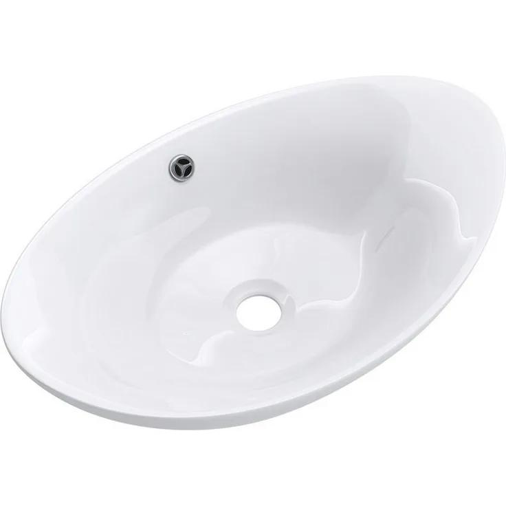 Mai & Mai Aufsatzwaschbecken Br818 Oval aus Keramik Waschschale Waschtisch Nano-Beschichtung, Keramik Waschtisch in ovaler Form mit NANO-Beschichtung