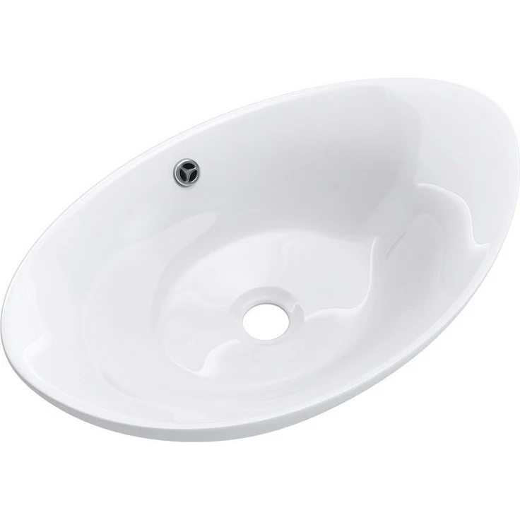 Mai & Mai Aufsatzwaschbecken Br818 Oval aus Keramik Waschschale Waschtisch Nano-Beschichtung, Keramik Waschtisch in ovaler Form mit NANO-Beschichtung – Bild 1
