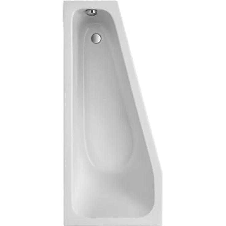 Schulte Raumsparbadewanne Modell Riva, links, 170x75 cm, Weiß Sanitäracryl, inkl. Fußgestell und Ab- und Überlauf, Höhe 45,1-45,8 cm – Bild 2