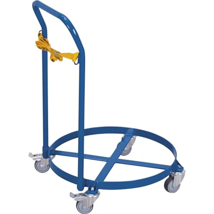 CORDES Transportwagen VARIOfit Fassroller, pulverbeschichtet in RAL 5010 enzianblau, mit Schiebebügel und 250 kg Traglast – Bild 1