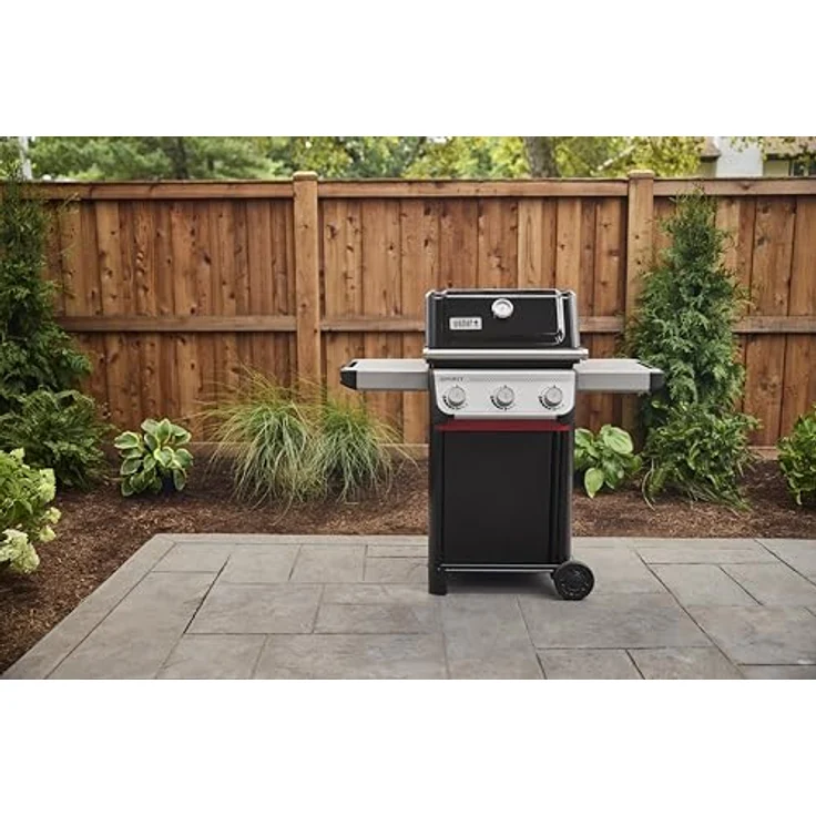 Weber Gasgrill Spirit E-310, 3 Brenner Gasgrill mit 7 kW, Grillfläche 52 x 44 cm, Edelstahl-Aromaschienen, porzellanemaillierte Gusseisenroste – Bild 5