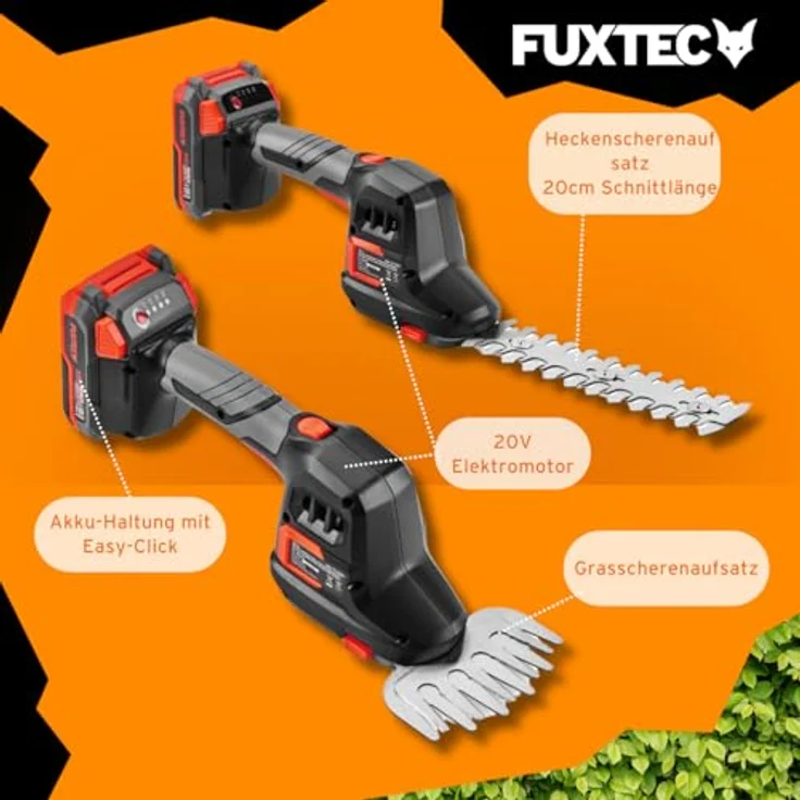 FUXTEC Akku-Heckenschere FX-E1HAS20SET, 20V Handastschere, super leicht und leise – Bild 6