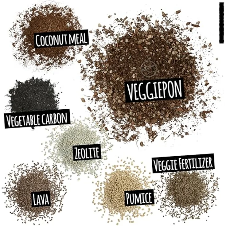 Lechuza® Veggiepon, 6 L nährstoffreiches, veganes Pflanzsubstrat für Gemüse und Kräuter, torffrei – Bild 1