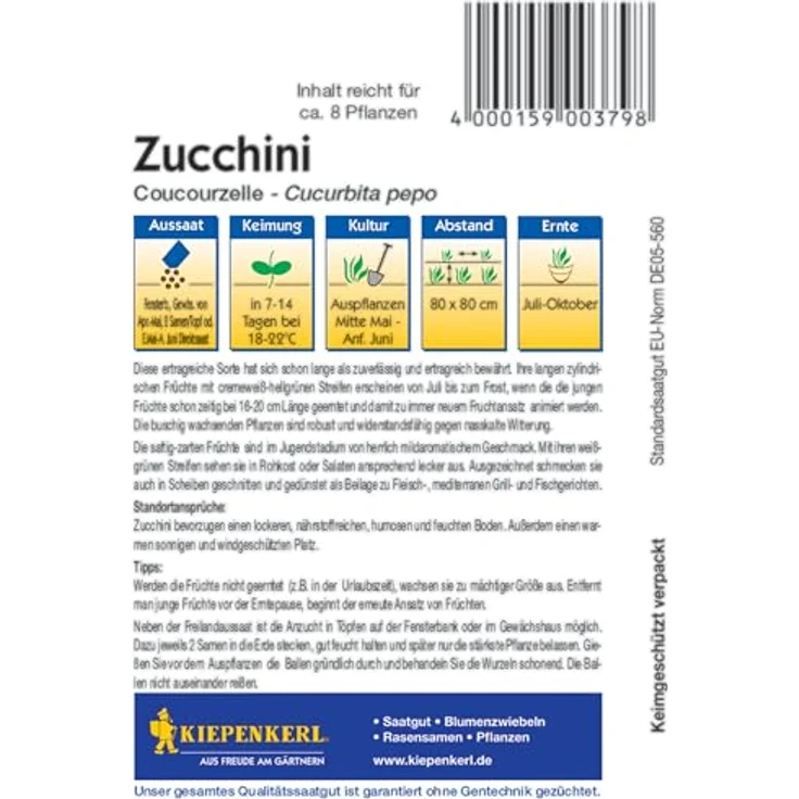 Kiepenkerl Zucchini Courcourcelle von Tripolis – Bild 3