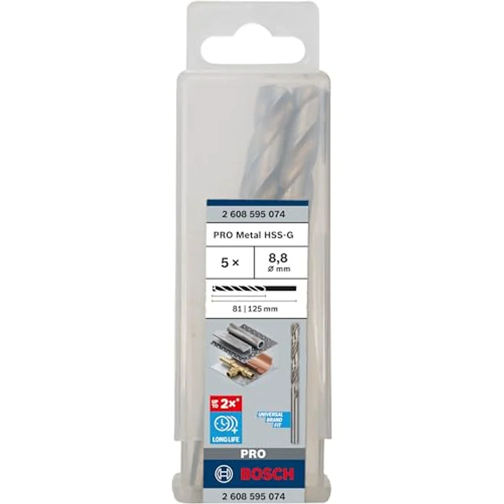 Bosch Professional Metallbohrer HSS-G geschliffen (5 Stück, Ø 8,8 mm) – Bild 3