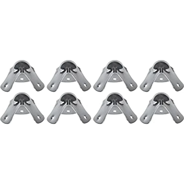 HMF Kugelecken Eckenschutz aus verzinktem Stahl, 8 Stück für Kisten, 49 mm, Silber – Bild 1