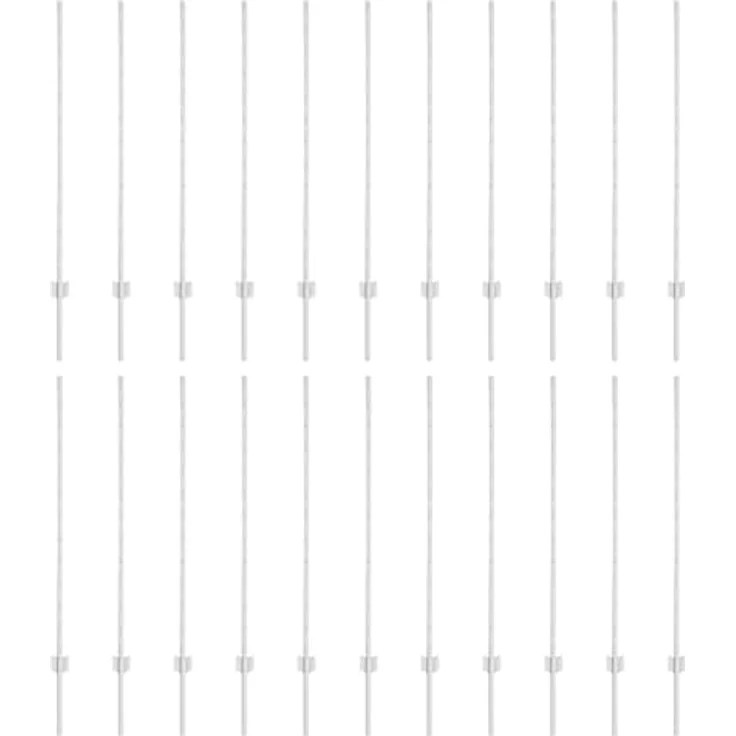 vidaXL Zaunpfosten 44 Stk U-Kanal, verzinkter Stahl, 160 cm, Silber, 2er Set – Bild 1