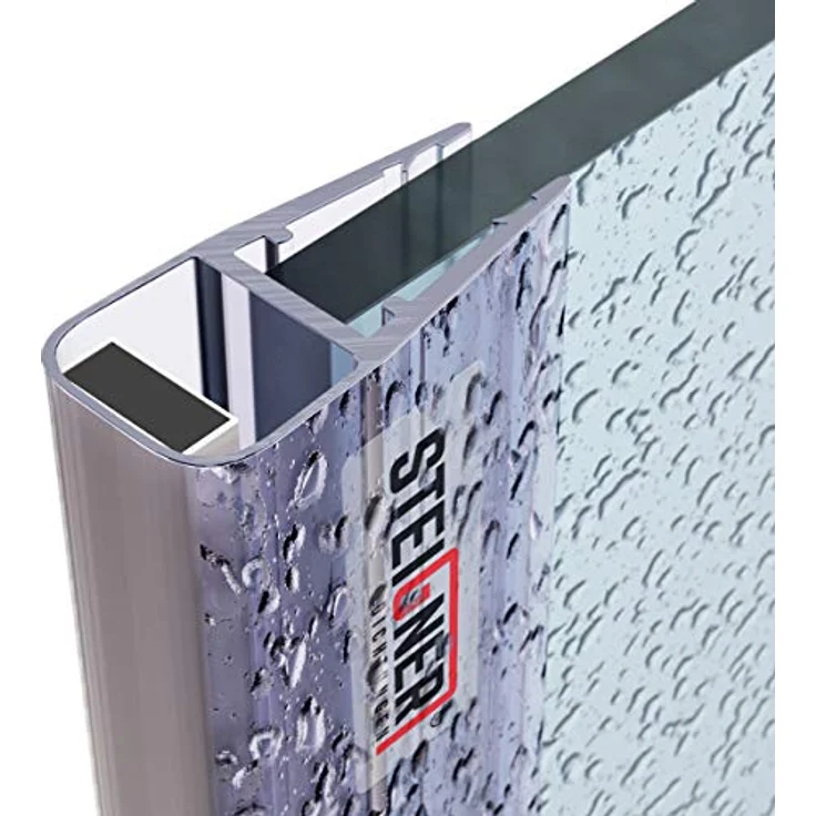 STEIGNER Magnetduschdichtung UKM01, 201cm, für Glasstärke 3,5/4/5mm, wasserdicht, schimmel- und kalkresistent, transparente Optik – Bild 1
