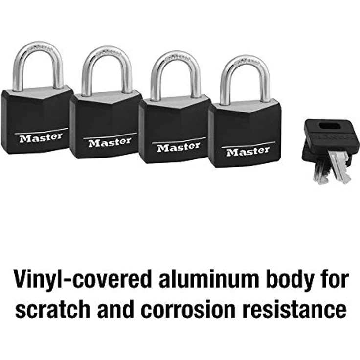 Master Lock 131q 1–3/40,6 cm breit wetterfest massivem Korpus Vorhängeschloss; 4 Pack – Bild 3